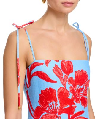 Chelsea Linen Tie Shoulder Midi Dress