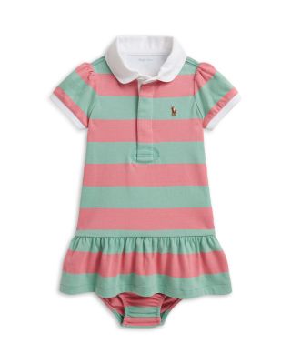 Girls' Striped Cotton Rugby Dress & Bloomers - Baby