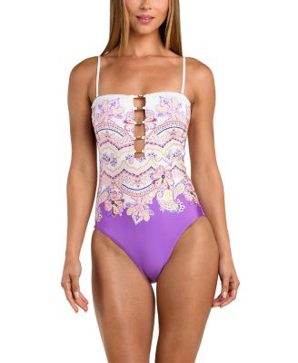  Lilac Cascade Bandeau One Piece