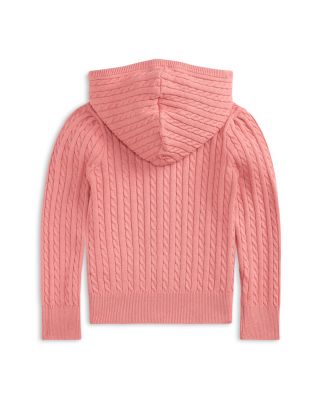 Girls' Mini Cable Cotton Full Zip Hoodie - Little Kid
