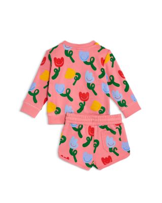 Stella McCartney Girls' Tulip Print Top & Shorts Tracksuit Set - Baby