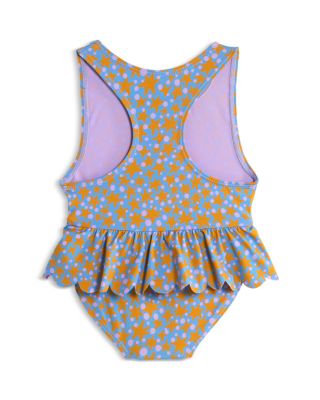 Girls' Stars & Dots Print Ruffled Swimsuit - Baby