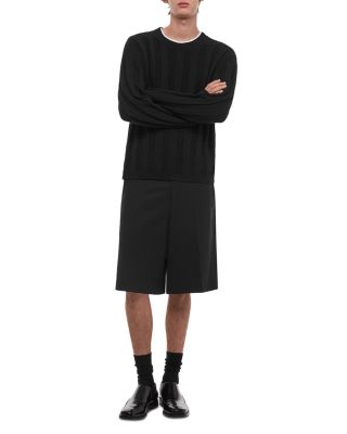 Wide Rib Crewneck Sweater