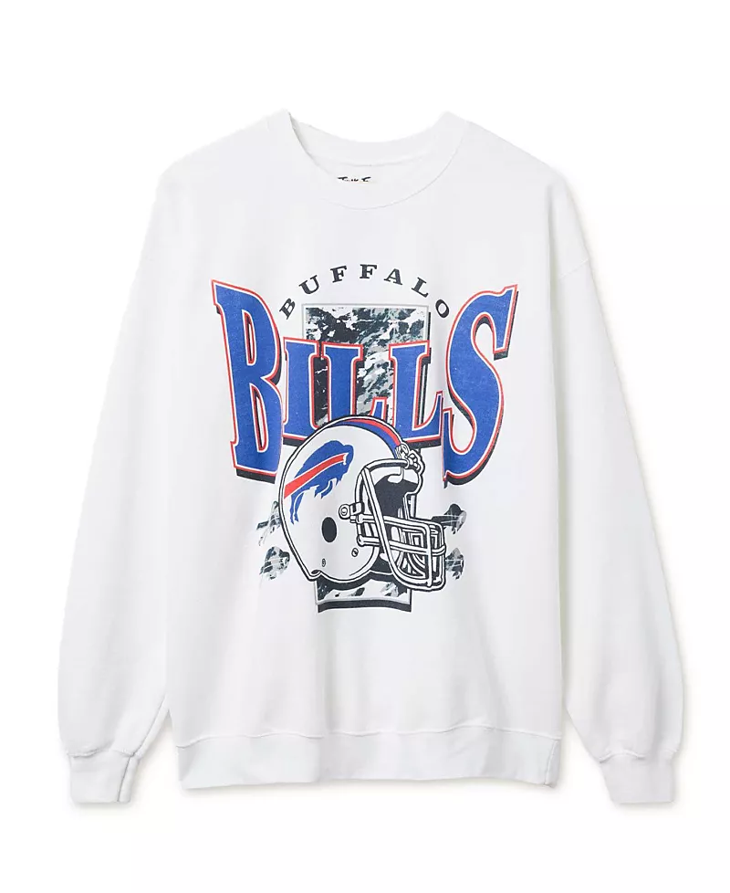 Junk Food Clothing Unisex Nfl Buffalo Bills Conversion Flea Market Crew Fleece