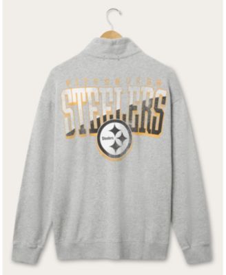  Unisex NFL Pittsburgh Steelers Slant 1/4 Button Up Fleece