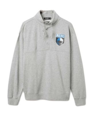  Unisex NFL Detroit Lions Slant 1/4 Button Up Fleece