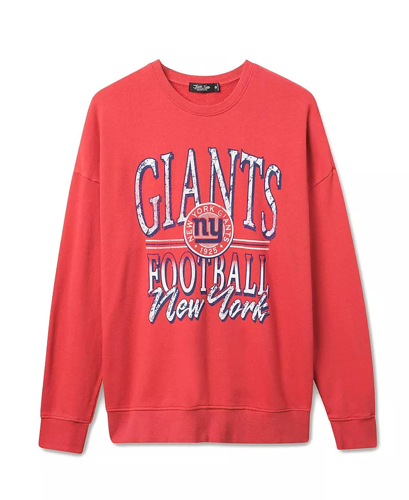 Junk Food Clothing Unisex Nfl New York Giants Lateral Crew Fleece