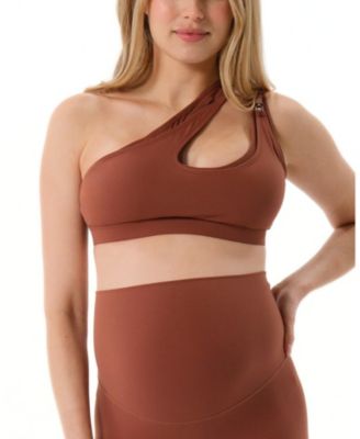 Women's One-Shoulder with Easy-Release Breastfeeding Clips Cross Body Nursing Bra