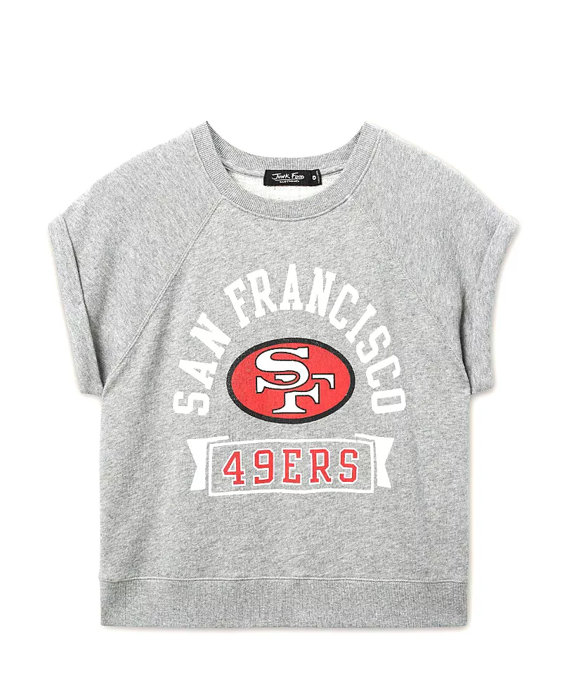 Junk Food Clothing Women's Nfl San Francisco 49ers Raglan Fleece Tank
