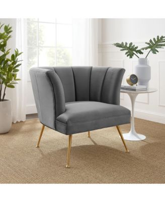  Veronica Channel Tufted Performance Velvet Armchair