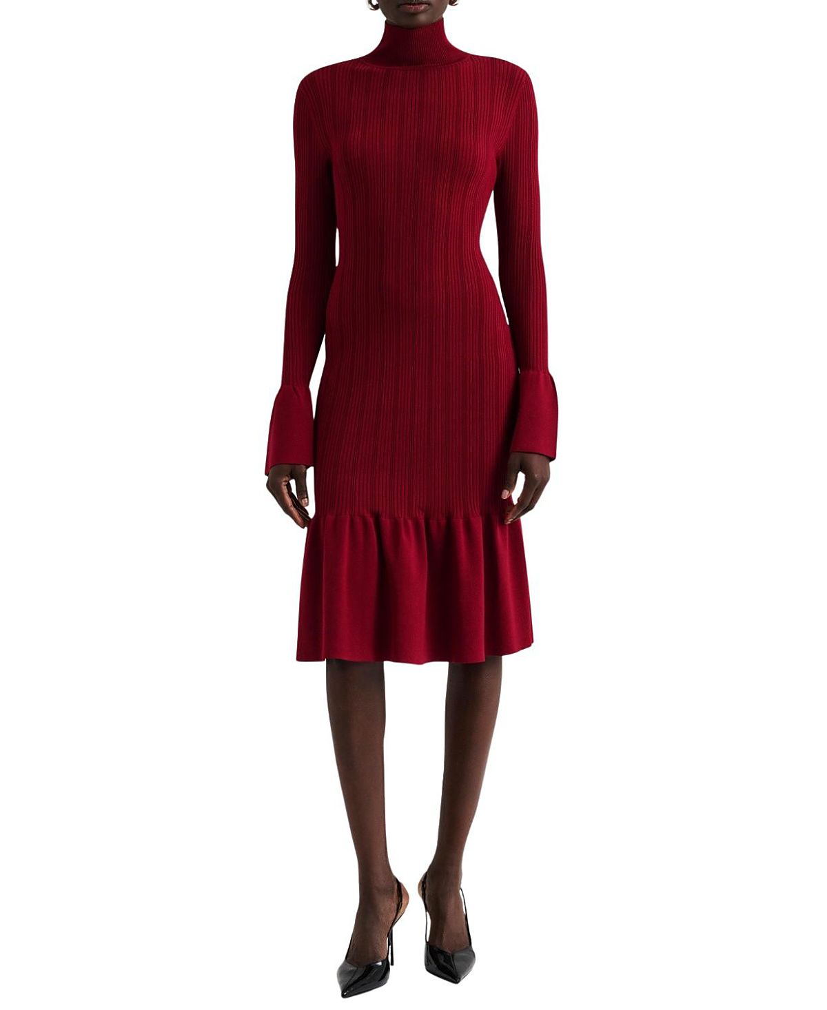 Malina Amalia High Neck Knitted Midi Dress