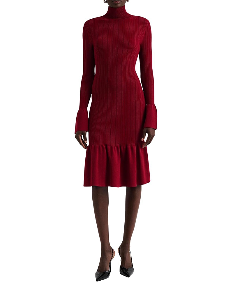 Malina Amalia High Neck Knitted Midi Dress
