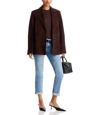 Dre Low Rise Slim Boyfriend Jeans in Redwood