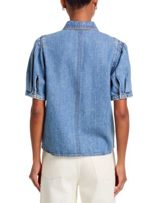 Taylor Denim Blouse in Lyon