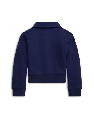 Girls' Double Knit Collared Boxy Sweatshirt - Little Kid