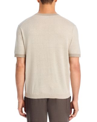 Short Sleeve Silk Linen Crewneck Sweater