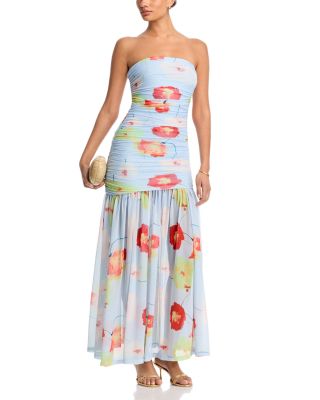 Solana Printed Mesh Maxi Dress