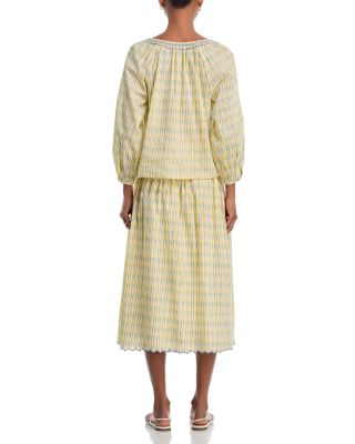 Campbell Check Split Neck Blouse