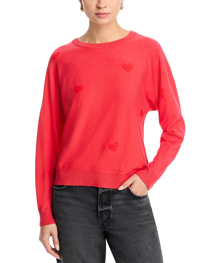 T Tahari Intarsia Heart Dolman Sleeve Sweater