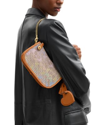 Swinger Mini Crystal Signature Jacquard Shoulder Bag