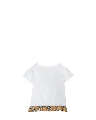 Girls' Check Ruffle Stretch Cotton T-Shirt - Little Kid, Big Kid