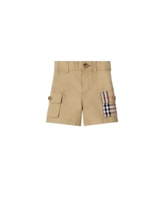 Boys' Check Trim Cotton Cargo Shorts - Baby, Little Kid