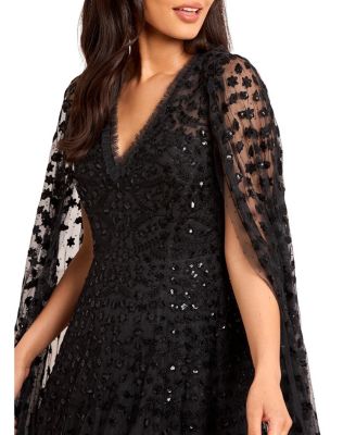 Clover Cape Sleeve Ankle Gown