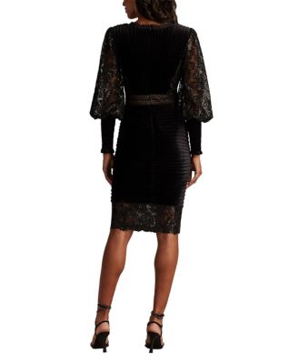  Avalon Pleated Velvet Cocktail Dress