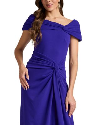 Perkins Asymmetric Draped Gown