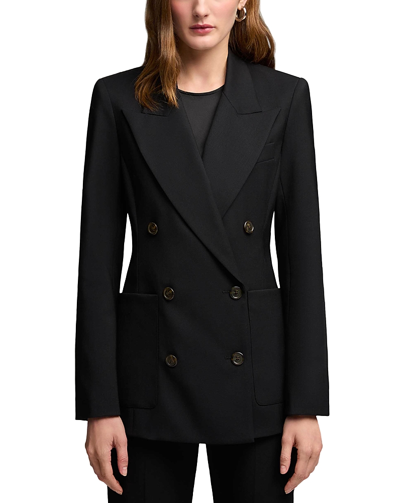 Argent Chelsea Peak Lapel Double Breasted Blazer