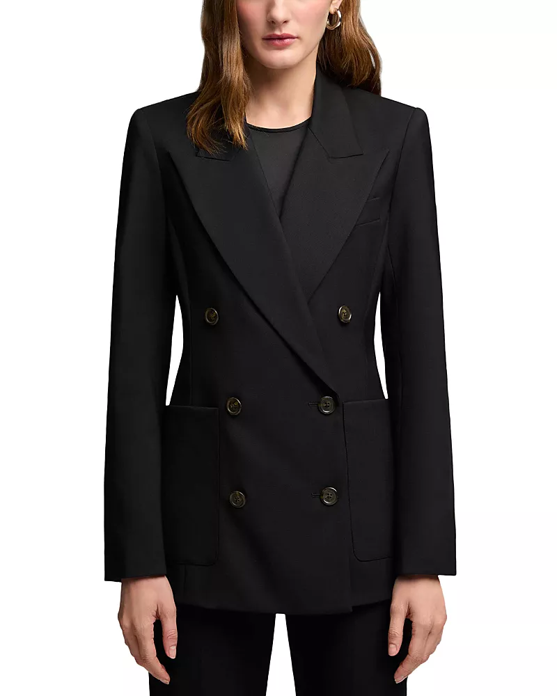Argent Chelsea Peak Lapel Double Breasted Blazer