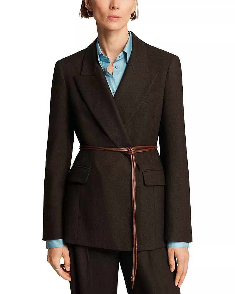 Argent Lenox Leather Belt Blazer