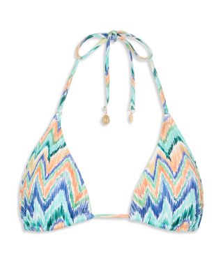 Topical Chevron Triangle Bikini Top