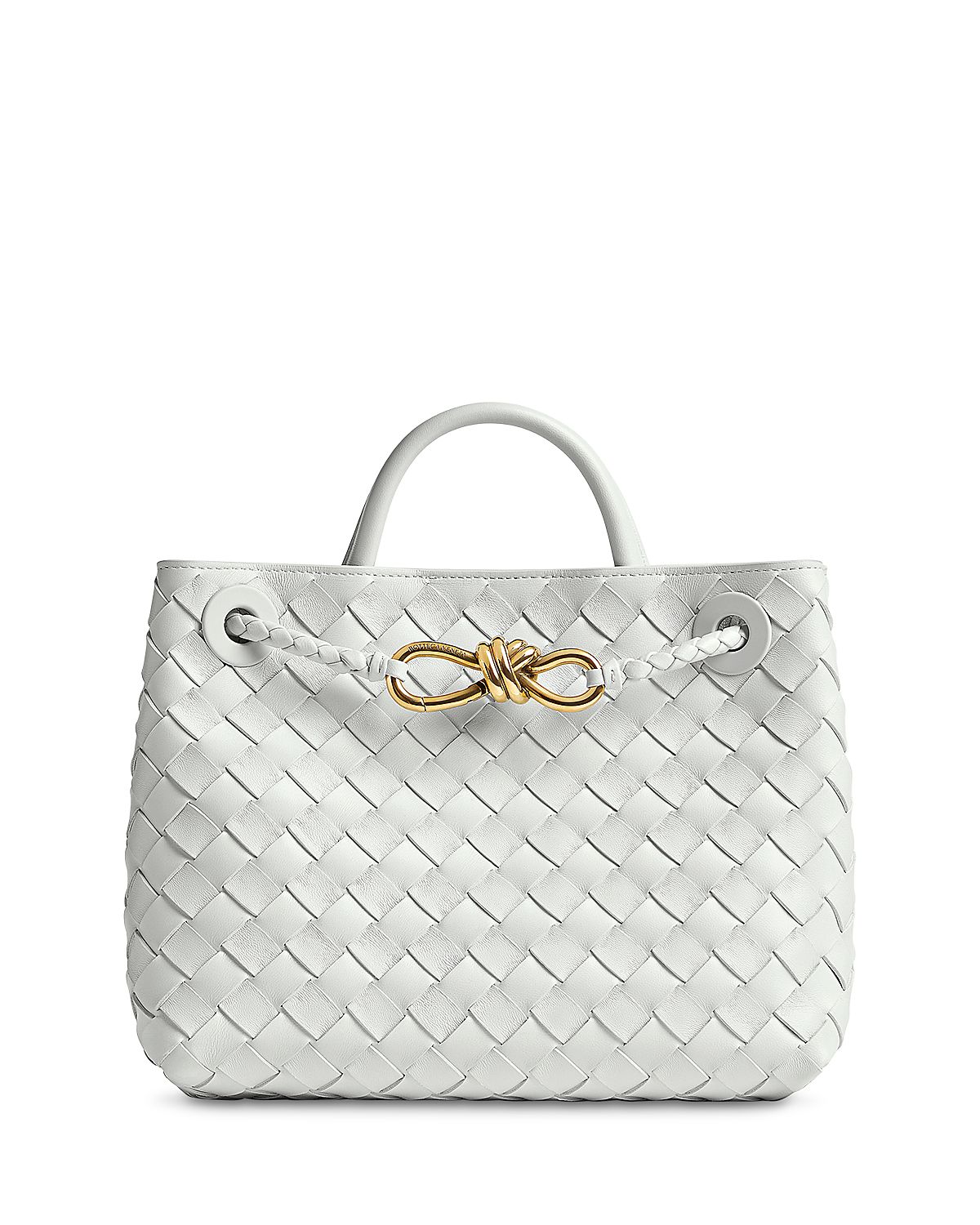 Bottega Veneta Small Andiamo Intrecciato Leather Top Handle Bag