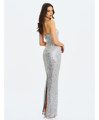  Noelle Sequin Faux Pearl Embellished Maxi Dress