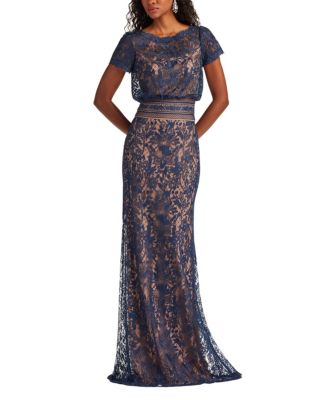 Calista Embroidered Blouson Gown