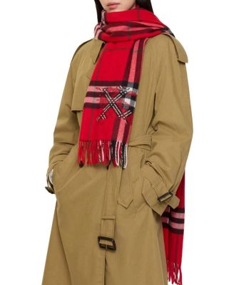  Wide Cross Stitch EKD Check Cashmere Scarf