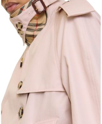 Cropped Tropical Gabardine Trench Jacket