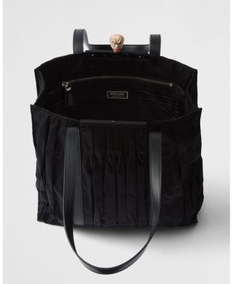  Re-Nylon Medium Tote Bag with Mythological Figure