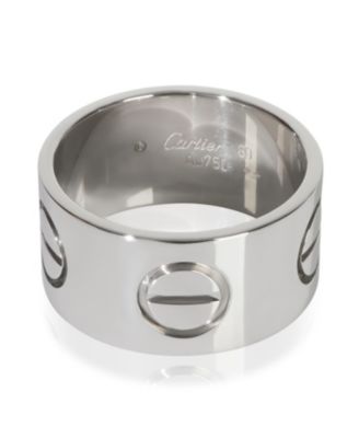 Large Model Love 18k White Gold Ring