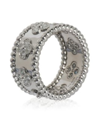 Perlee Clovers 18k White Gold Ring