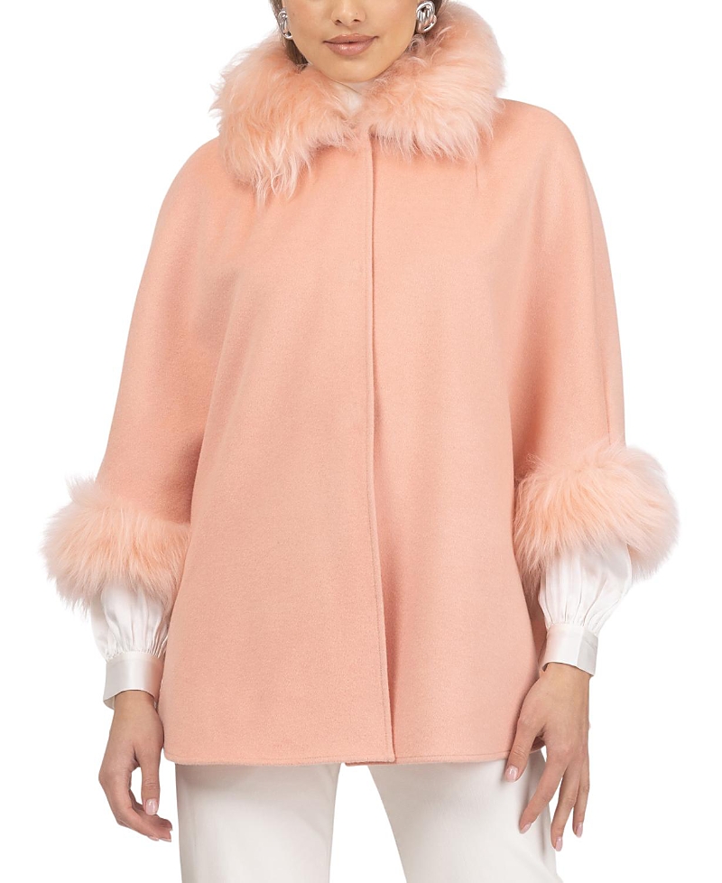 Gorski Select Wool Cape with Select Lamb Collar and Cuffs · One Size