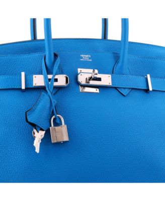 Birkin 30 Handbag Verso Togo with Palladium Hardware