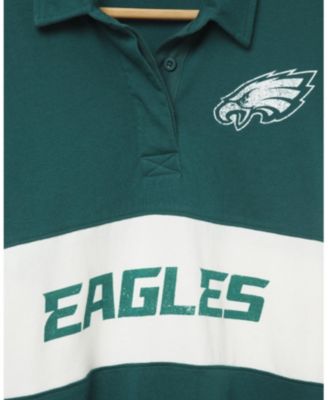  Women's NFL Philadelphia Eagles Rugby Long Sleeve Sweater