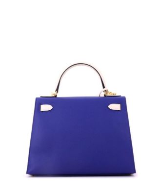 Kelly 28 Handbag Bicolor Epsom with Gold Hardware