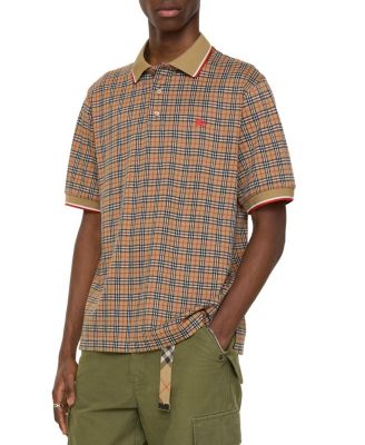  Check Cotton Blend Polo Shirt