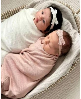  Girls' Lace Trim Pointelle Headband - Baby