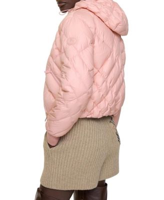 Check-Stitch Nylon Delley Puffer Jacket