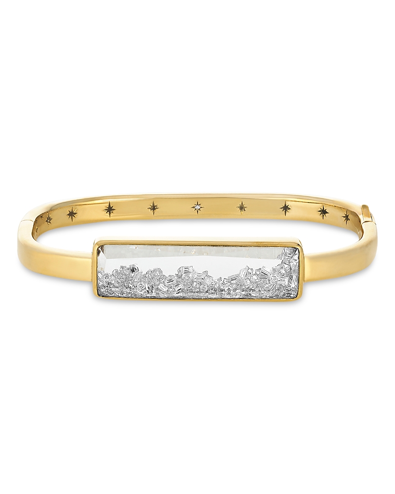 Moritz Glik 18K Yellow Gold Diamond Core Bangle Bracelet