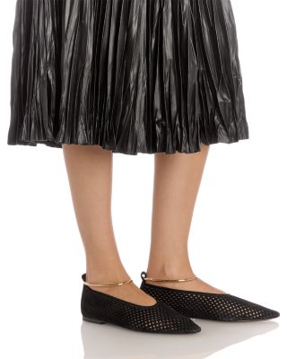 Women's Ballerina Ring Perforated Flats